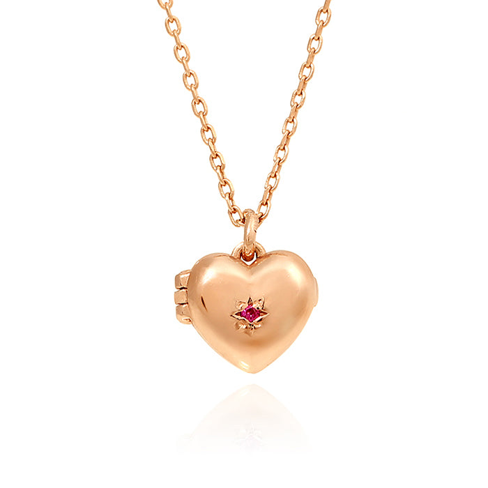 OST - Heart Rose Gold Locket