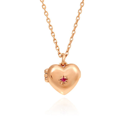 OST - Heart Rose Gold Locket
