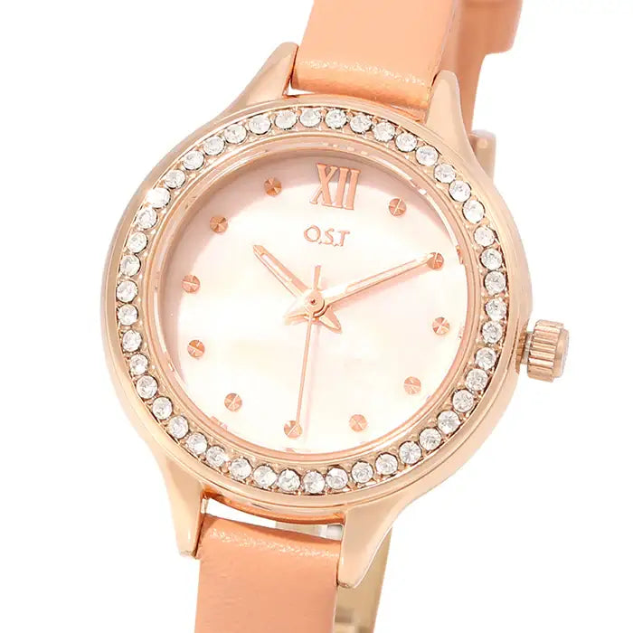 OST - Dazzling Pink Women's Leather Watch - OST - Watch - Harumio