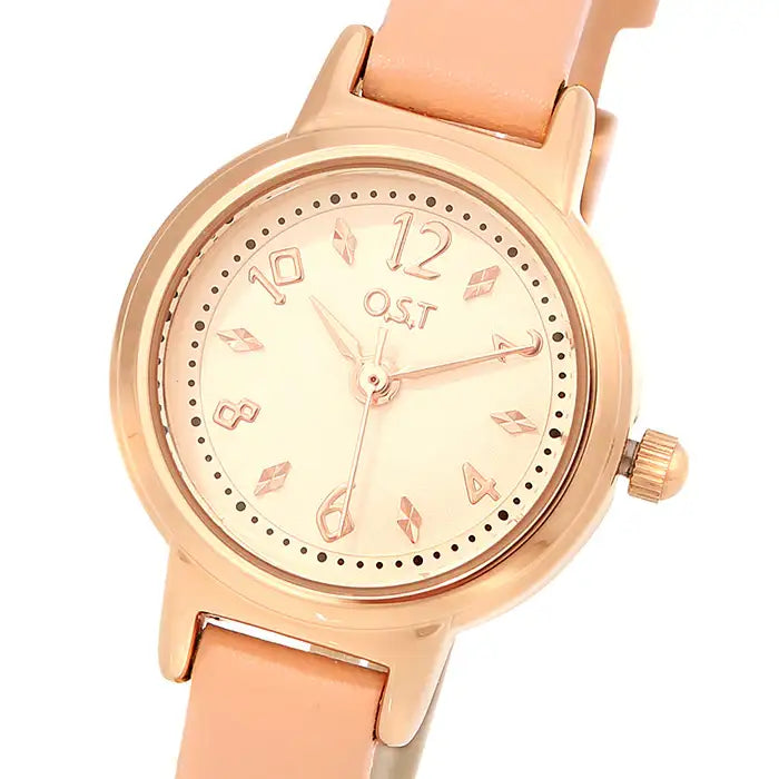 OST - Petite Pink Women's Leather Watch - OST - Watch - Harumio