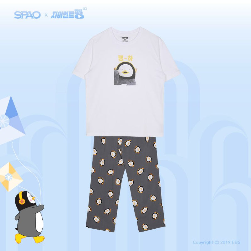SPAO x Pengsoo - T-Shirt Pajamas Set