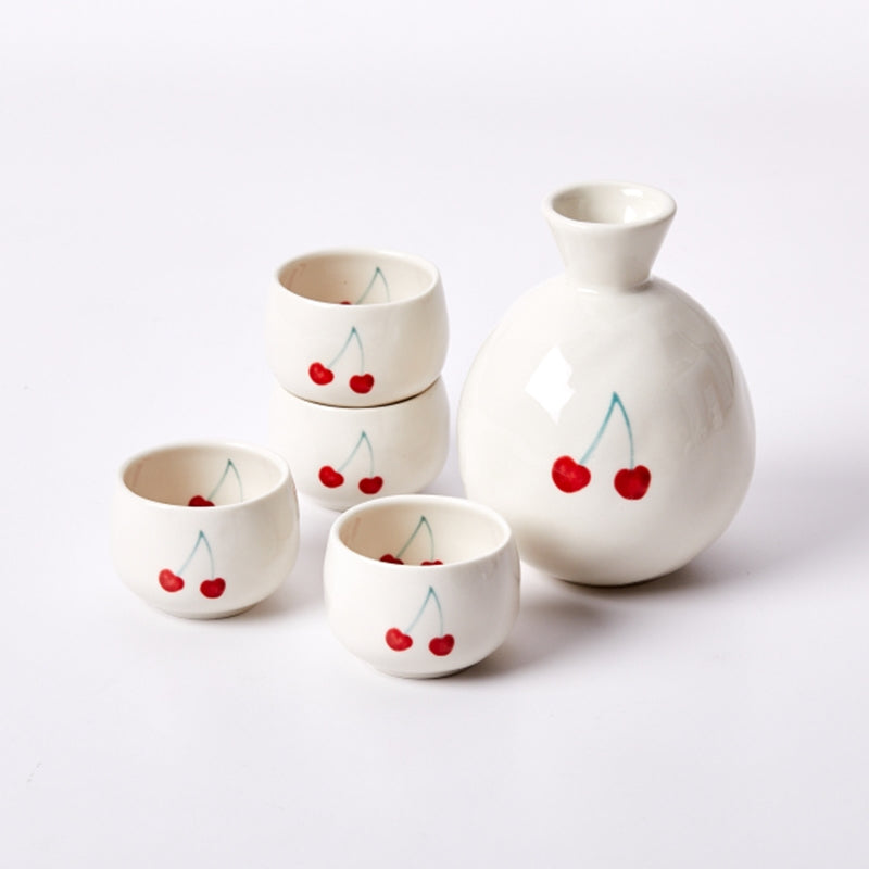 Korean Cherry Carafe & Cups Set