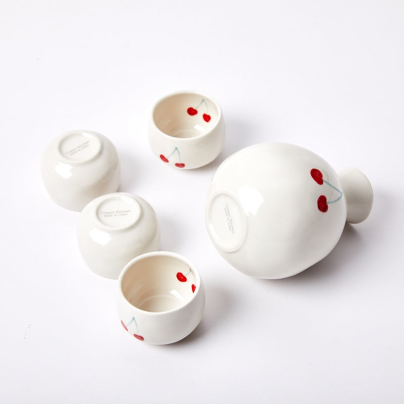 Korean Cherry Carafe & Cups Set