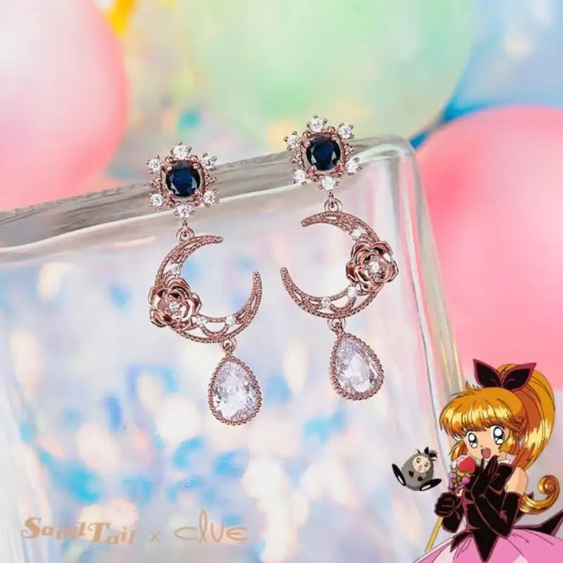 Saint Tail x Clue - Aurora Moonlight Silver Earrings - CLUE - Jewelry - Harumio