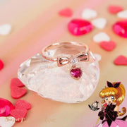Saint Tail x Clue - Saint Heart Charm Silver Ring - CLUE - Jewelry - Harumio