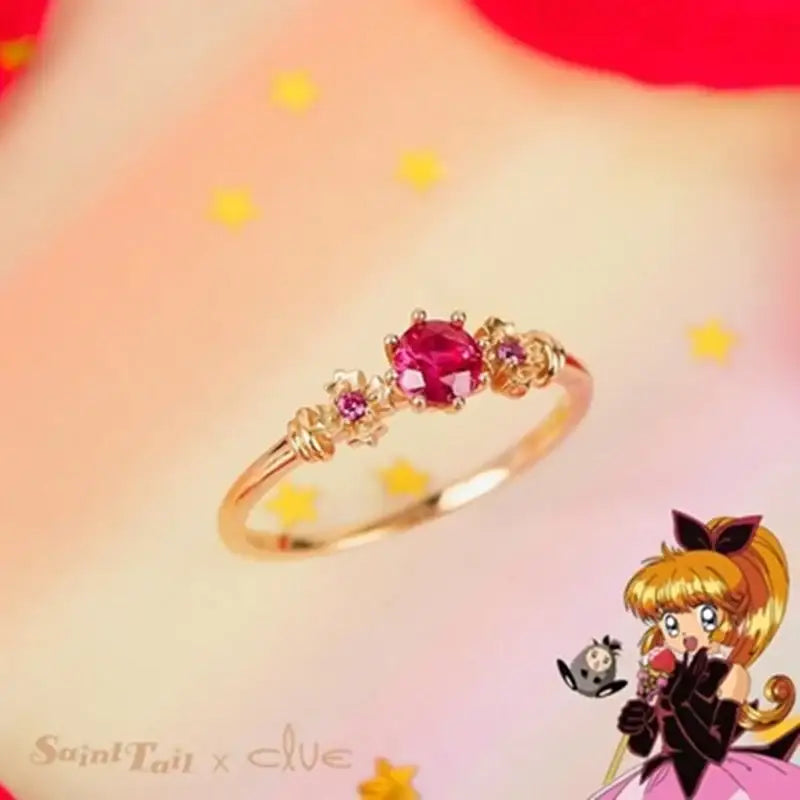 Saint Tail x Clue - Illusion Stick Silver Ring - CLUE - Jewelry - Harumio
