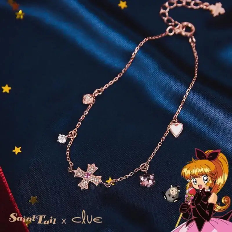 Saint Tail x Clue - Cross Silver Bracelet - CLUE - Jewelry - Harumio