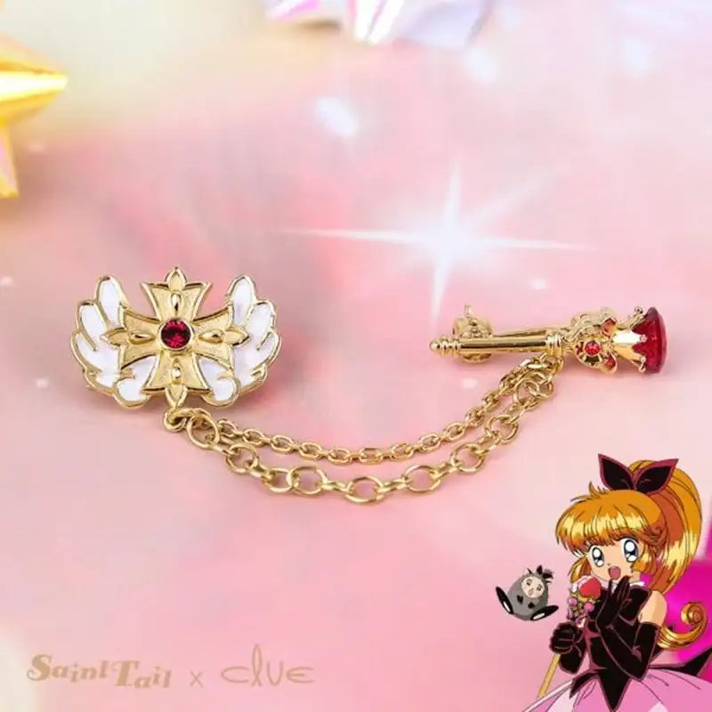 Saint Tail x Clue - Illusion Chain Brooch - CLUE - Accessories - Harumio