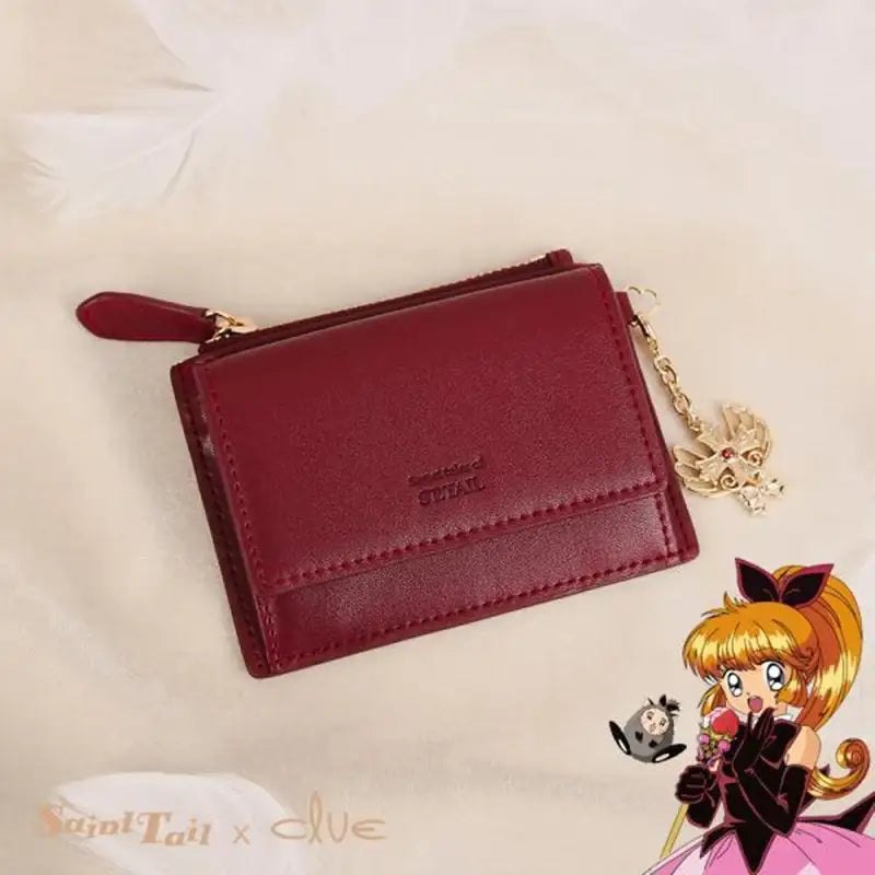 Saint Tail x Clue - Saint Cross Wings Card Wallet - Burgundy - CLUE - Wallet - Harumio