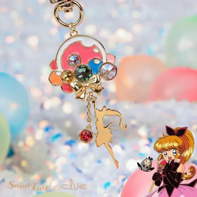 Saint Tail x Clue - Balloon Ride Saint Tail's Silhouette Key Ring - CLUE - Accessories - Harumio