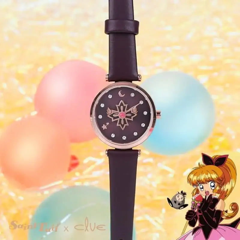 Saint Tail x Clue - Saint Wing Leather Watch - Purple - CLUE - Jewelry - Harumio