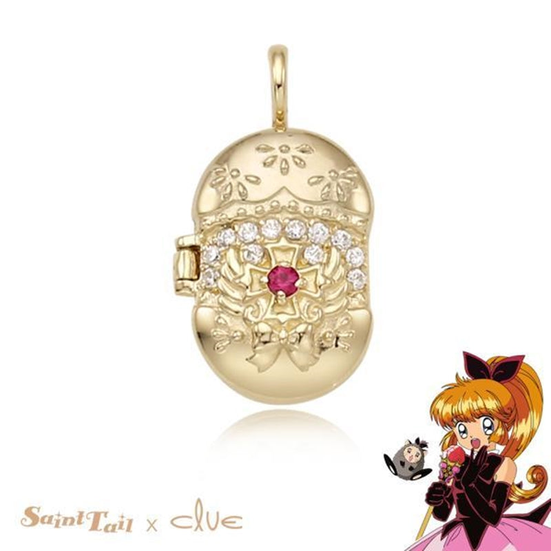 Saint Tail x Clue - Saint Cross Wings 10k Gold Pendant