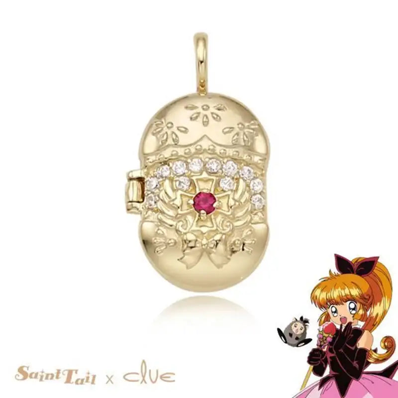 Saint Tail x Clue - Saint Cross Wings 10k Gold Pendant - CLUE - Jewelry - Harumio
