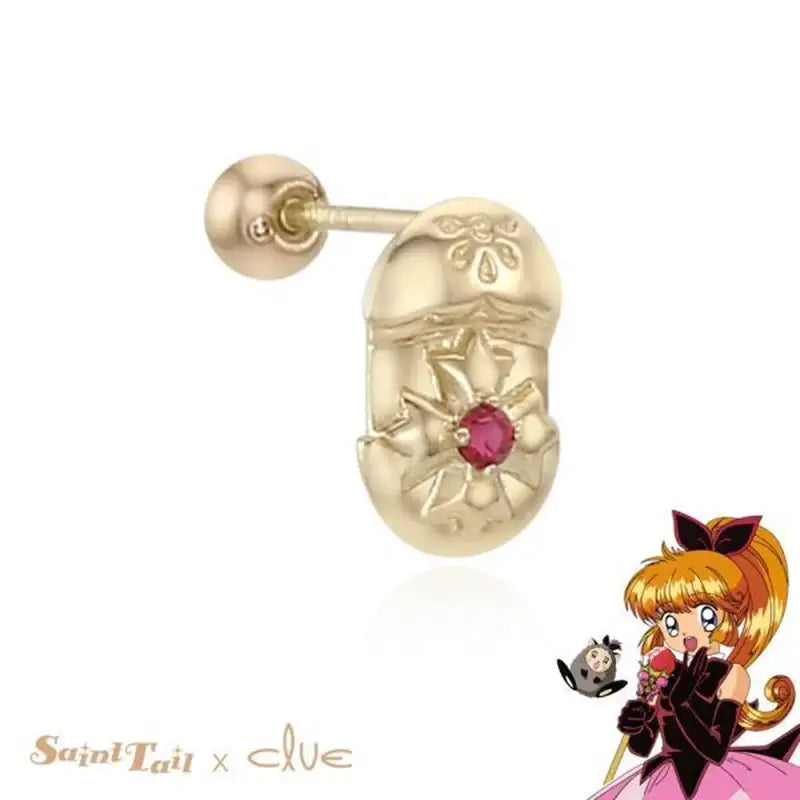 Saint Tail x Clue - Saint Cross 10K Gold Piercing - CLUE - Jewelry - Harumio