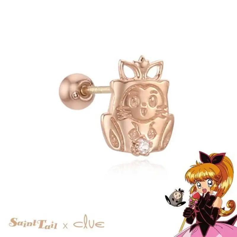 Saint Tail x Clue - Cutie Ruby 10K Gold Piercing - CLUE - Jewelry - Harumio