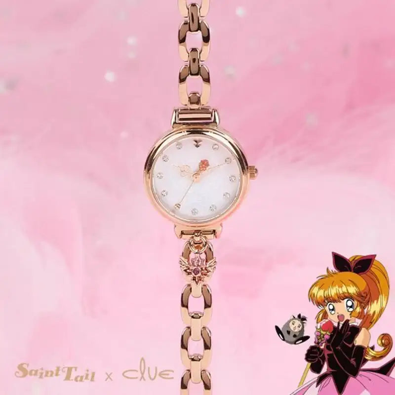 Saint Tail x Clue - Saint Charm Rose Gold Metal Watch - CLUE - Jewelry - Harumio