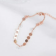 CLUE - Round Coin Pendant Silver Bracelet - CLUE - Jewelry - Harumio
