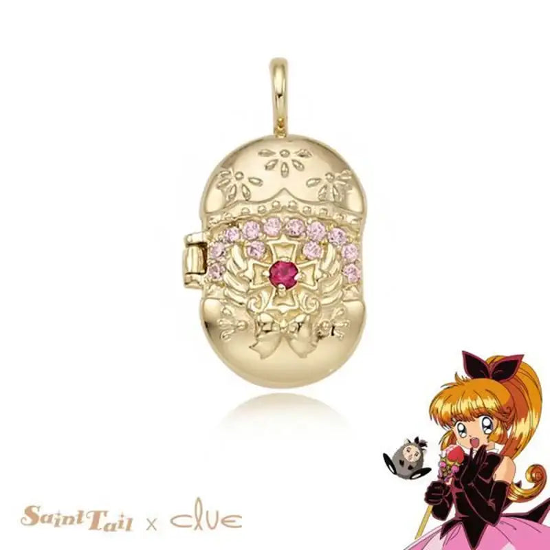 Saint Tail x Clue - Saint Cross Wings 10k Gold Pendant - CLUE - Jewelry - Harumio