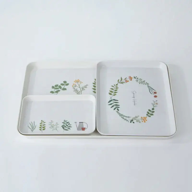 Korean All That - Herb Melamine Tray Set - Modern House - Serving Trays - Harumio