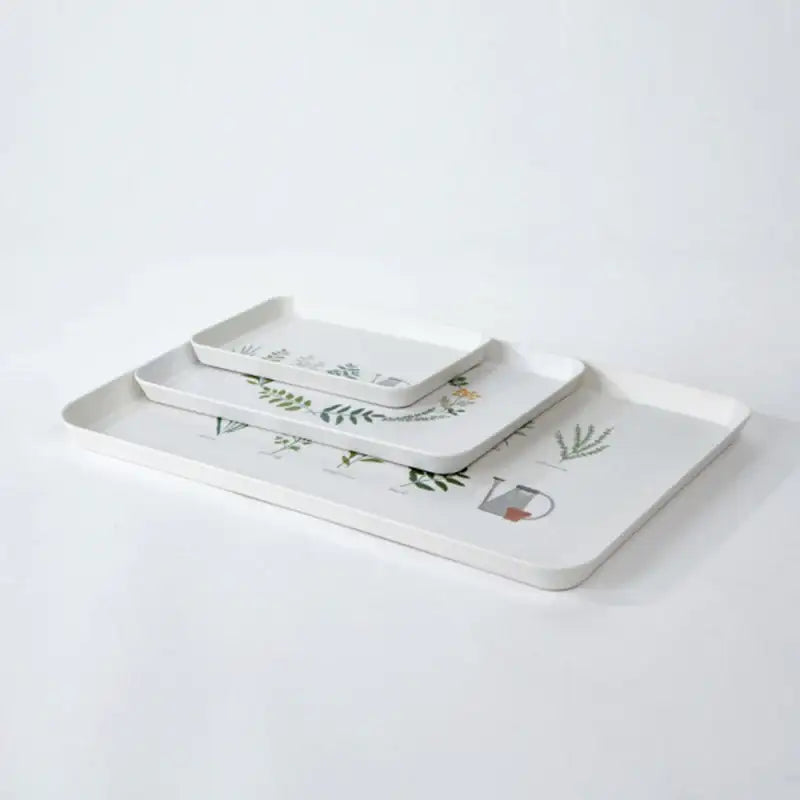 Korean All That - Herb Melamine Tray Set - Modern House - Serving Trays - Harumio
