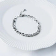CLUE - Two-line Chain Surgical Steel Bracelet - CLUE - Jewelry - Harumio