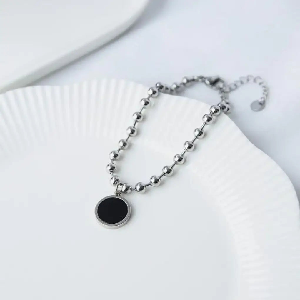 CLUE - Bubble Chain Onyx Black Surgical Steel Bracelet - CLUE - Jewelry - Harumio