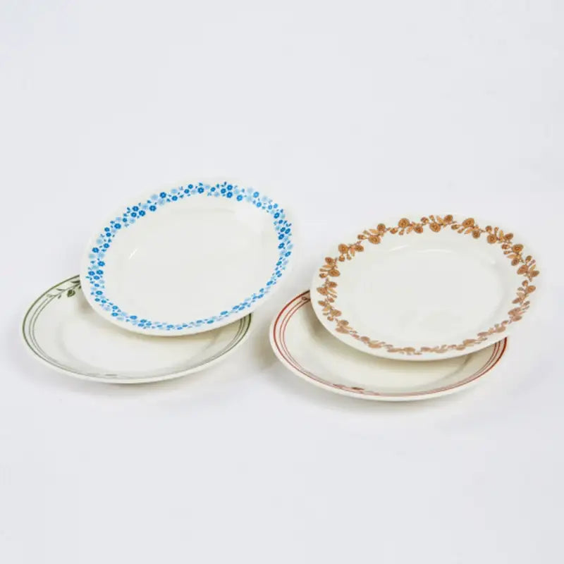 Korean Vintage Pattern Plate 4P Set - Modern House - Kitchenware - Harumio