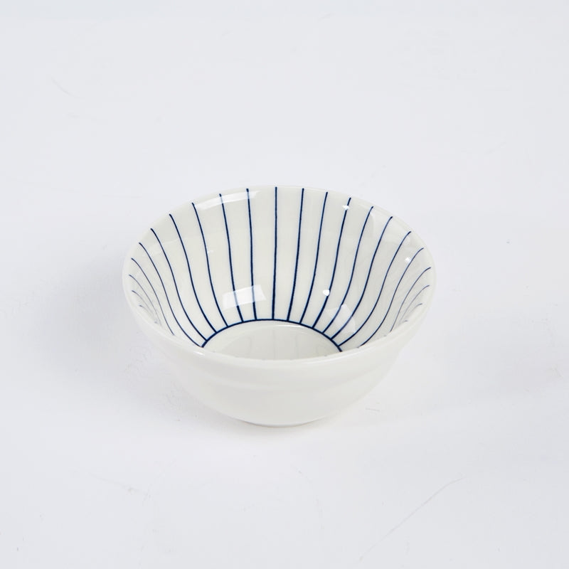 L Blue Line Korean Tableware Set 5P & Bamboo Tray