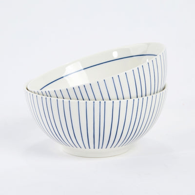 Korean L Blue Line Noodles Bowl Set For 2