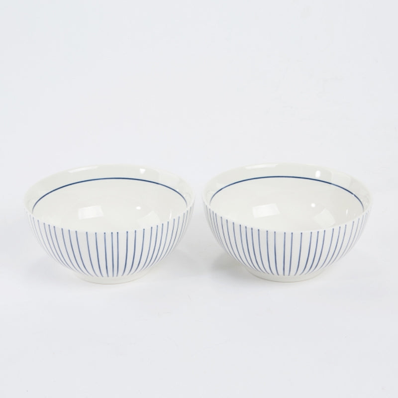 Korean L Blue Line Noodles Bowl Set For 2