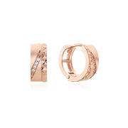 CLUE - Diagonal Cubic One-Touch Ring Earrings - CLUE - Jewelry - Harumio