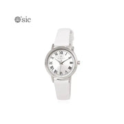 OST - Cream White Silver Round Leather Watch - OST - Watch - Harumio