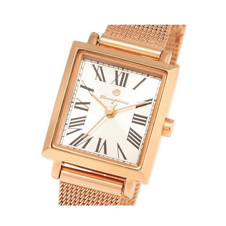 OST - Hall Watch Rose Gold Square Mesh Watch