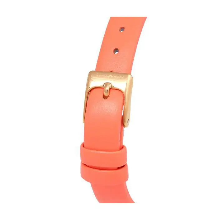 OST - Orange Coral Round Leather Watch - OST - Watch - Harumio