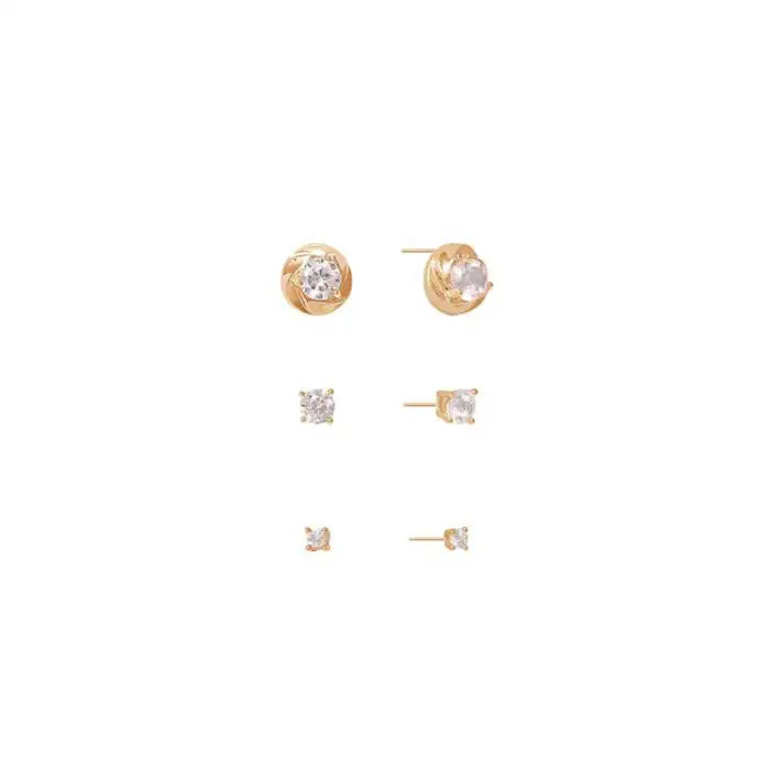 OST - Rose Cut Simply Earrings Set - OST - Jewelry - Harumio