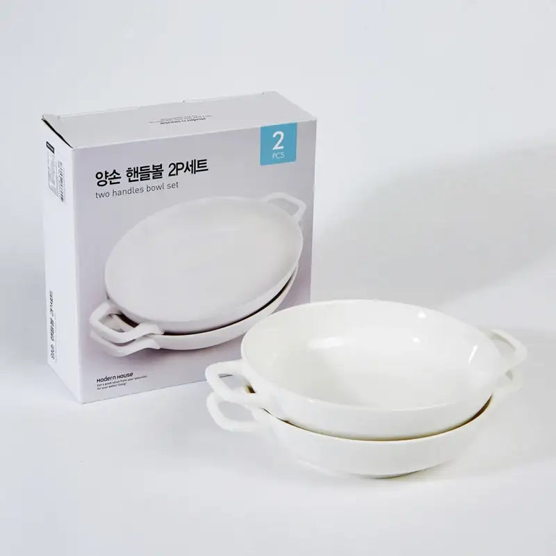 Korean Two Handles Bowl 2P Set - Modern House - Kitchenware - Harumio