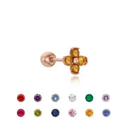CLUE - Blossom 10K Yellow Gold Ear Pierce (Birthstone) - CLUE - Jewelry - Harumio