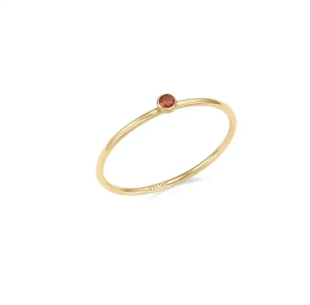 CLUE - 14K Gold Filled Eternal Garnet Ring - CLUE - Rings - Harumio