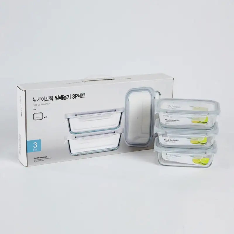 Korean Safe Lock Airtight Container 3P Set - Modern House - Kitchenware - Harumio