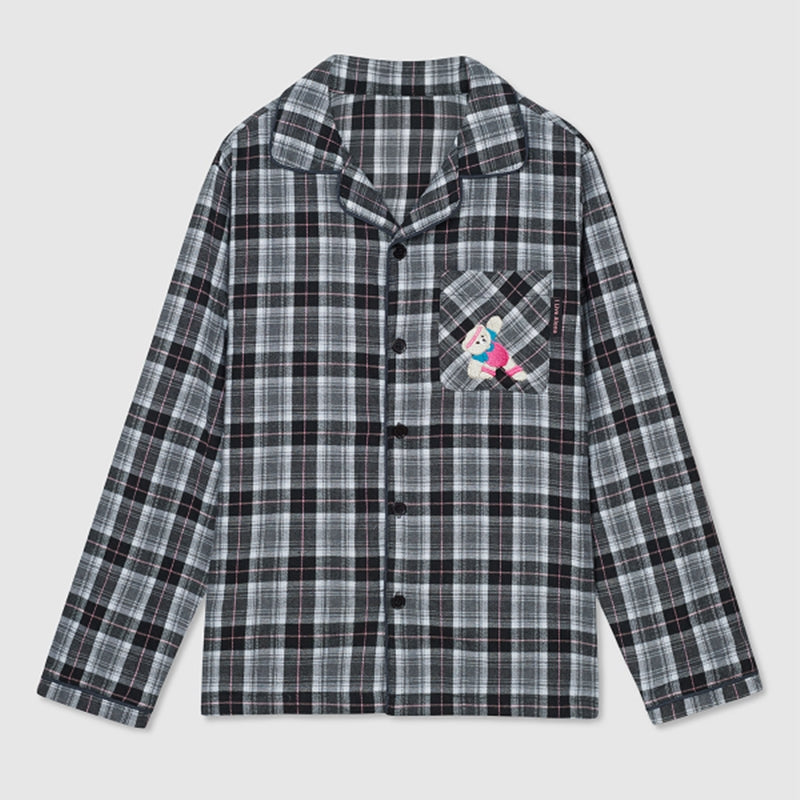 SPAO x I Live Alone - Wilson Check Flannel Pajamas