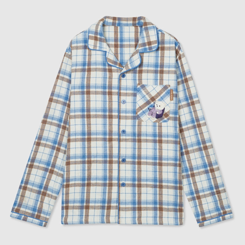 SPAO x I Live Alone - Wilson Check Flannel Pajamas