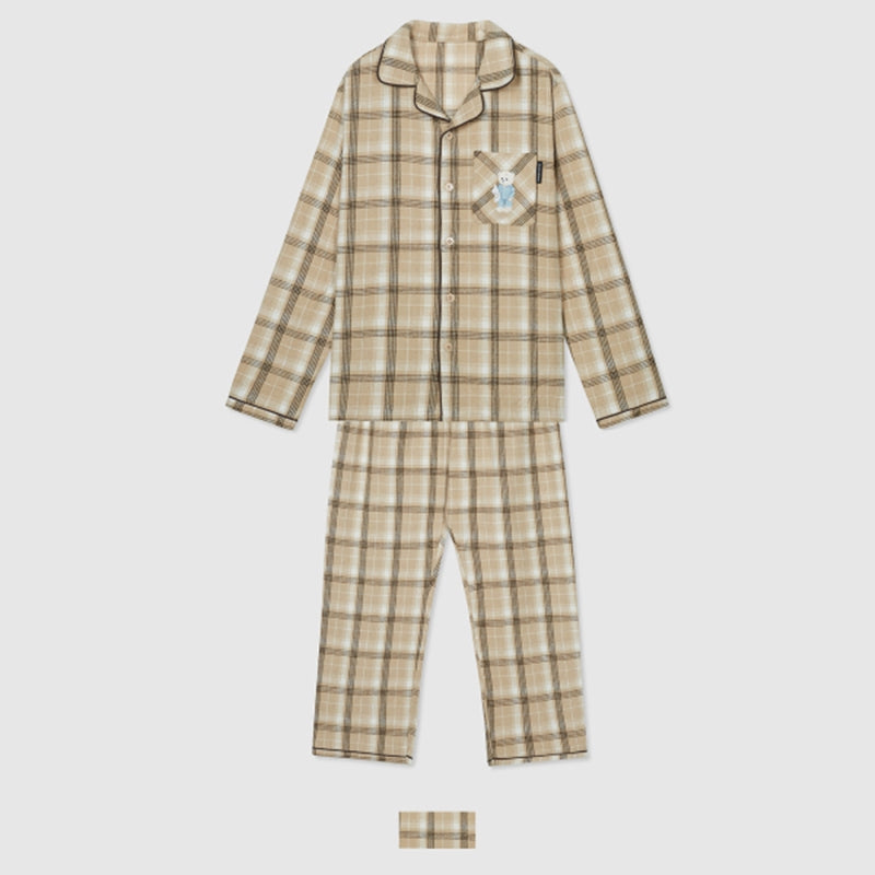 SPAO x I Live Alone - Wilson Check Flannel Pajamas