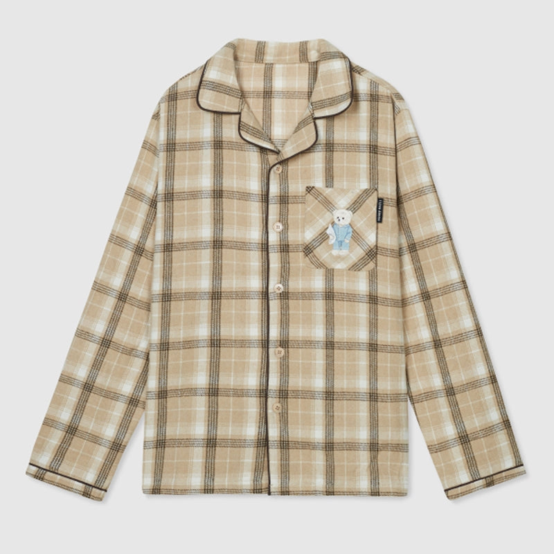 SPAO x I Live Alone - Wilson Check Flannel Pajamas