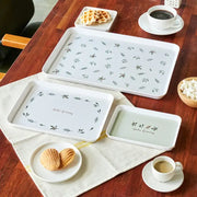 Korean Garden Of Morning Melamine Tray Set - Modern House - Serving Trays - Harumio