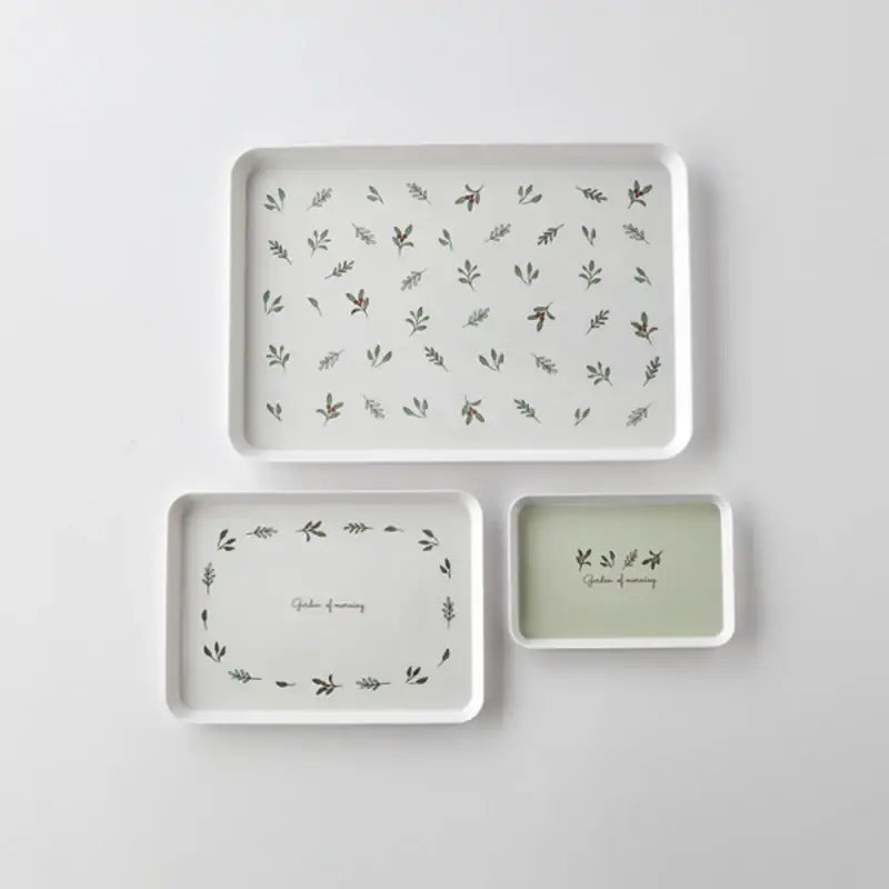 Korean Garden Of Morning Melamine Tray Set - Modern House - Serving Trays - Harumio