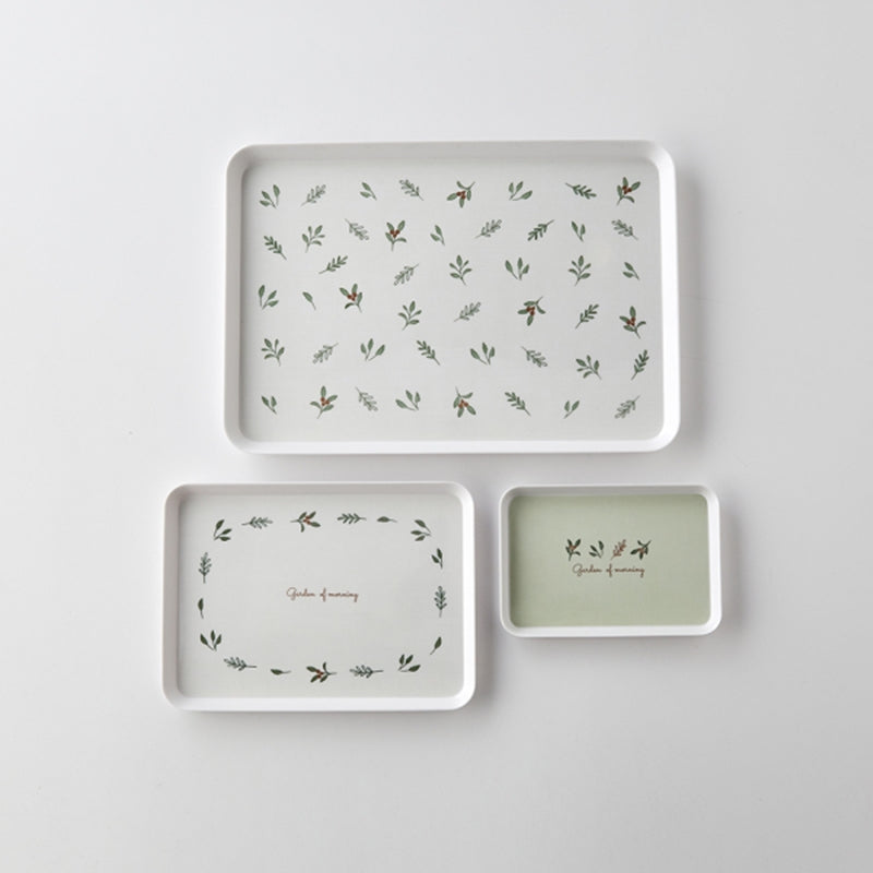 Korean Garden Of Morning Melamine Tray Set