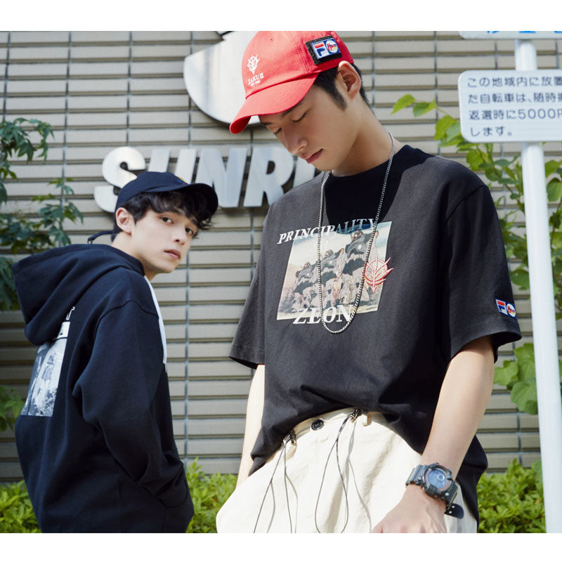 FILA x Gundam - Black Tri-Warrior Warrior T-shirt