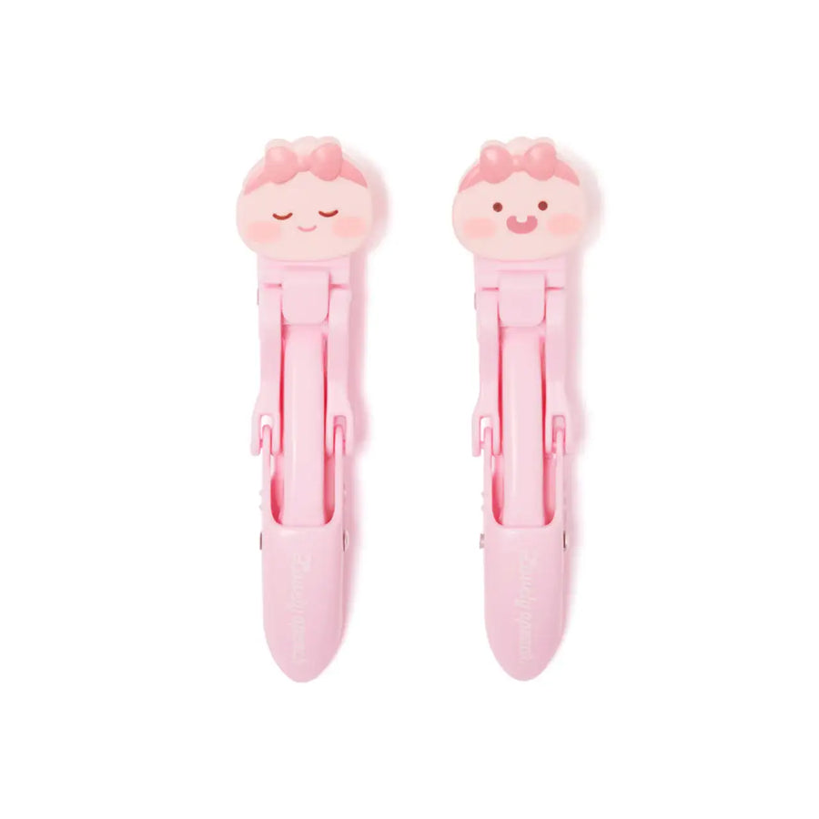 Kakao Friends - Lovely Apeach Mini Clamp Set (2pcs) - Kakao Friends - Accessories - Harumio