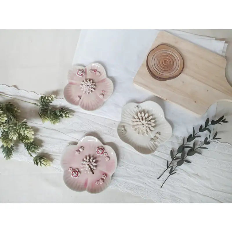 OSON - Handmade Flower Shaped Plate & Holder - OSON - Tableware - Harumio