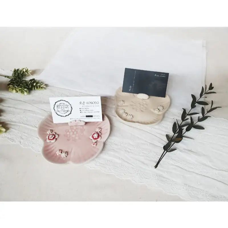 OSON - Handmade Flower Shaped Plate & Holder - OSON - Tableware - Harumio